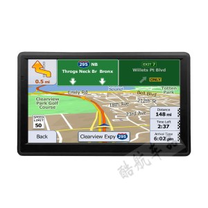 เครื่องนำทาง GPS สำหรับรถยนต์แบบพกพา 7 นิ้ว HD 8G